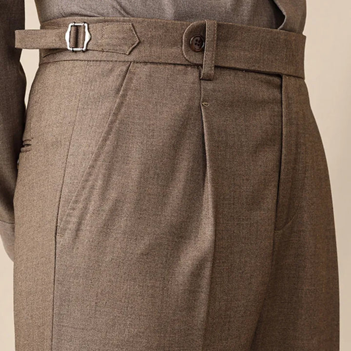 Elegant Italian Wool Business Pants