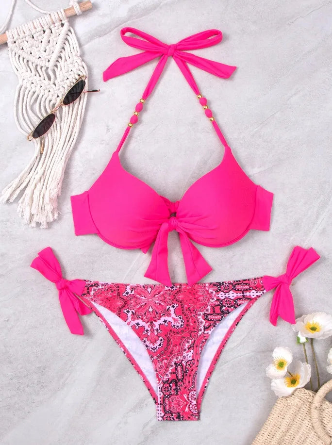 Lovely Push-Up Two-Piece Bikini Set