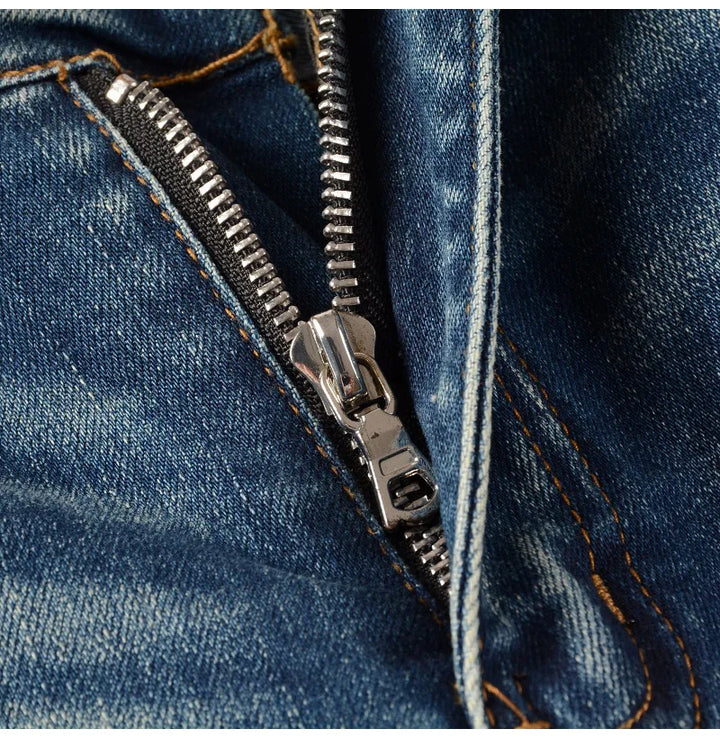 Smart Holes Ripped Denim Jeans Pants