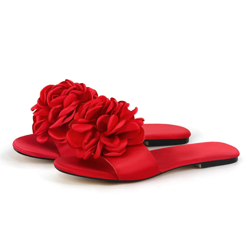 Light Luxury Flower Flat Sandals