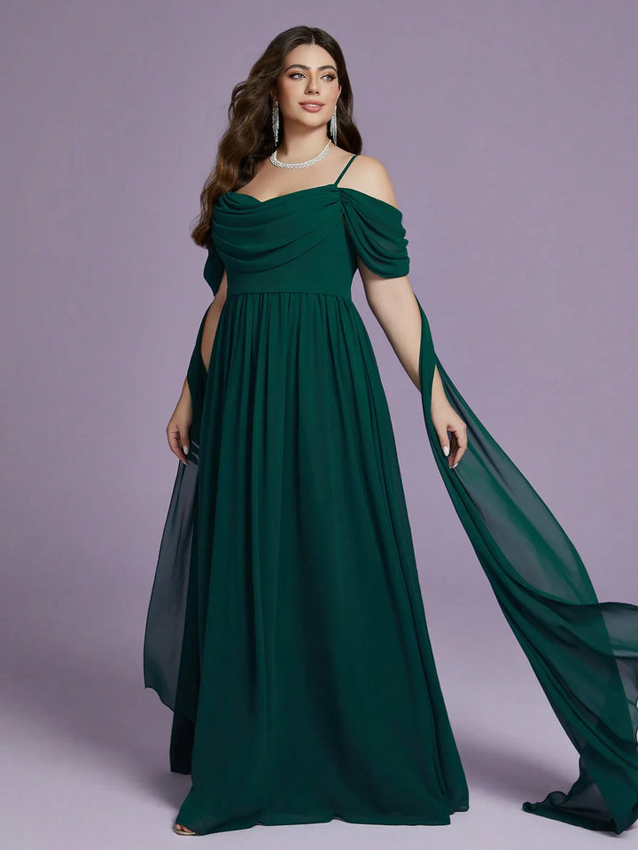 High-end Fluttered Sleeves Evening Dress