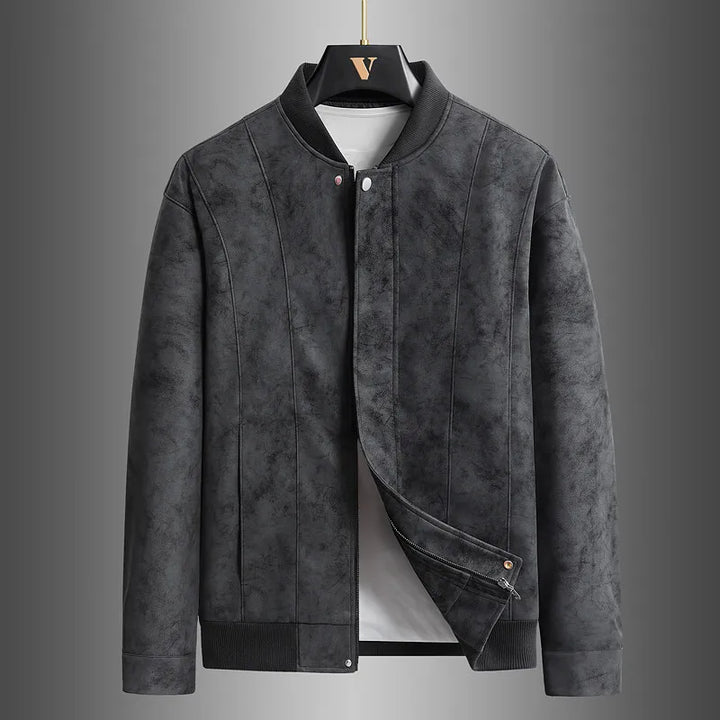 High-End Faux Suede Leather Jacket