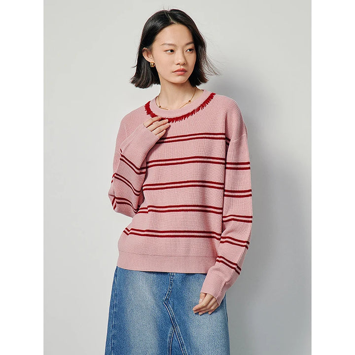 Contrasting Classic Striped Sweater