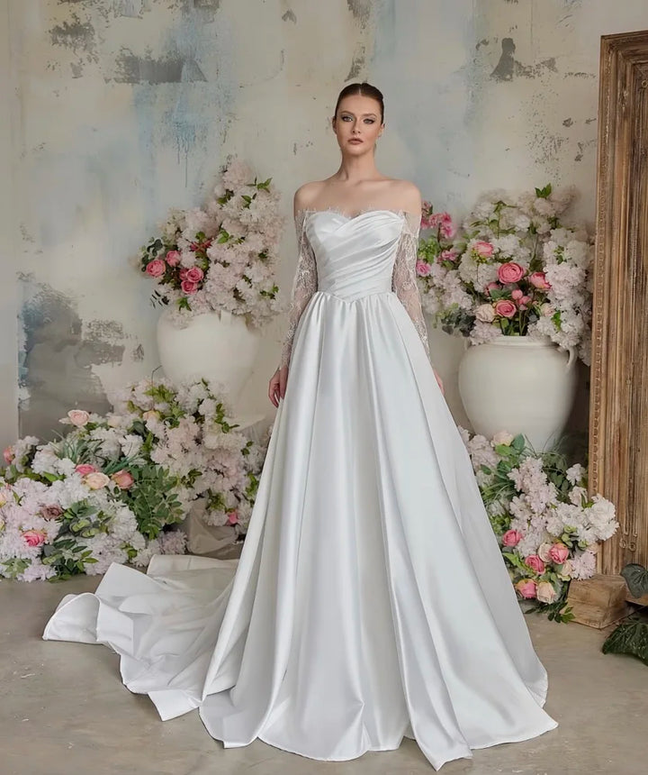 Luxury Off The Shoulder Bridal Dress