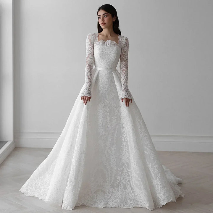 Gorgeous Square Neck Bridal Dress