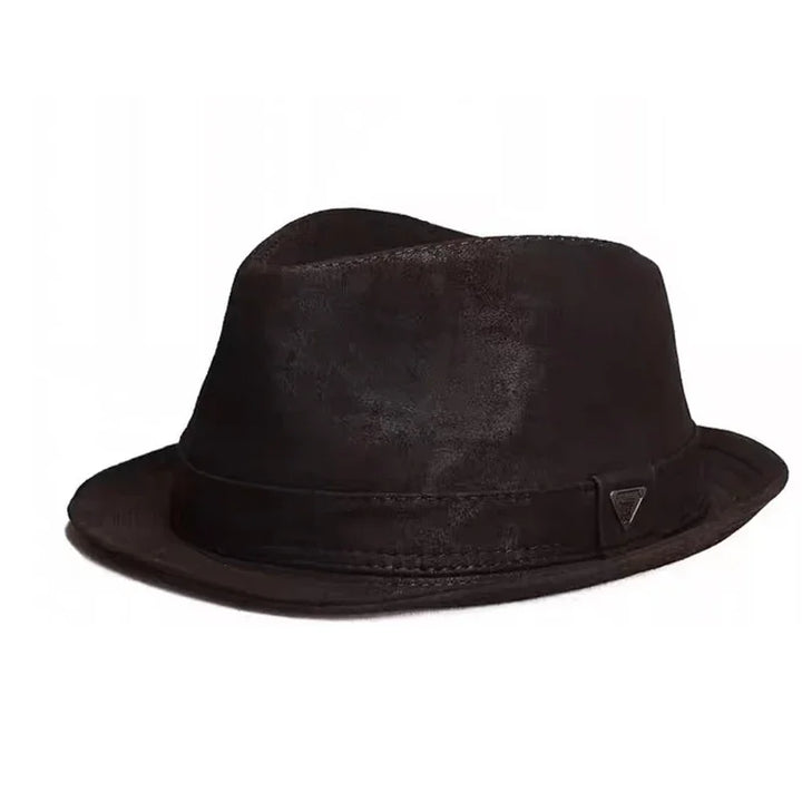 Premium Leather Gentleman Brim Hat