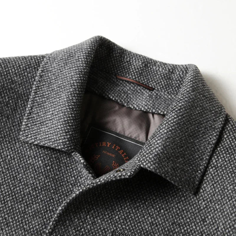 Fancy Duck Down Wool Coat