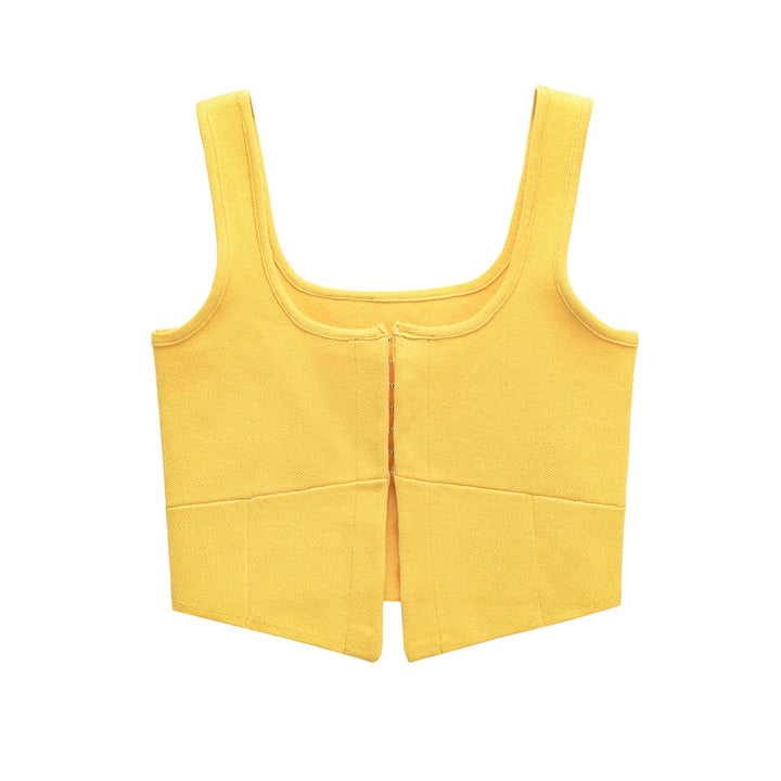 Trendy Wide Straps Vest Sweater