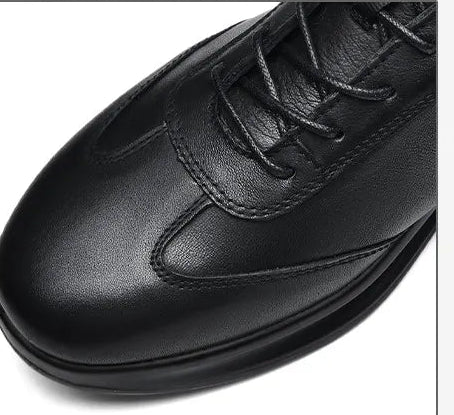 High-End Genuine Leather Fashion Sneakers