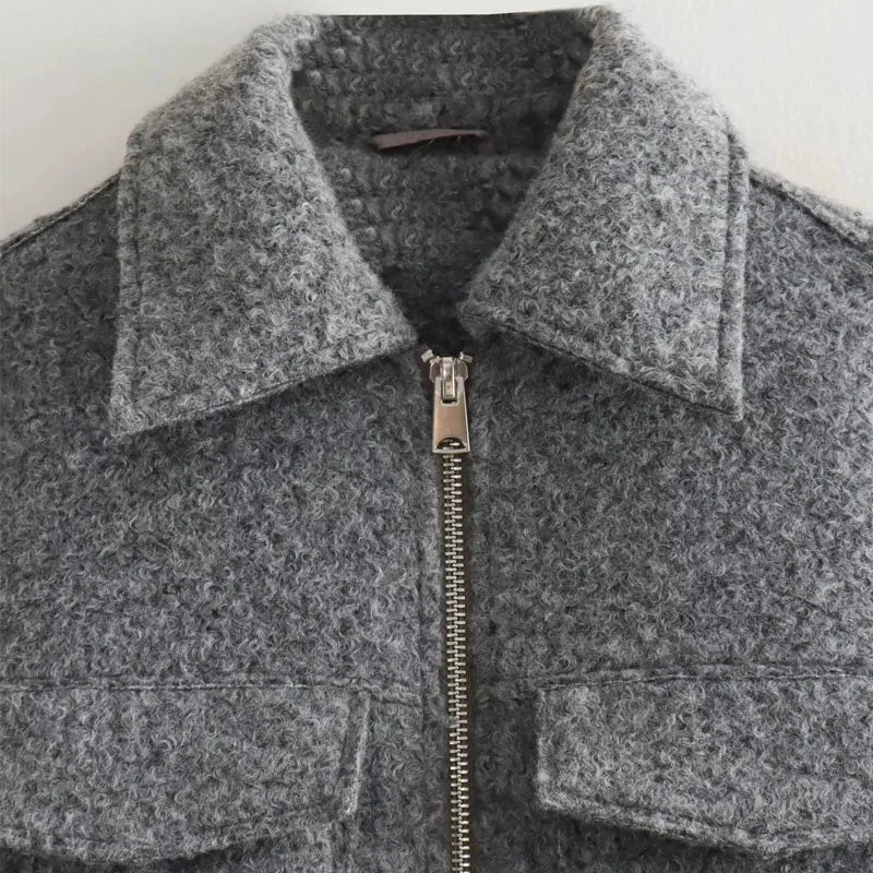 Lovely Lapel Cropped Tweed Jacket