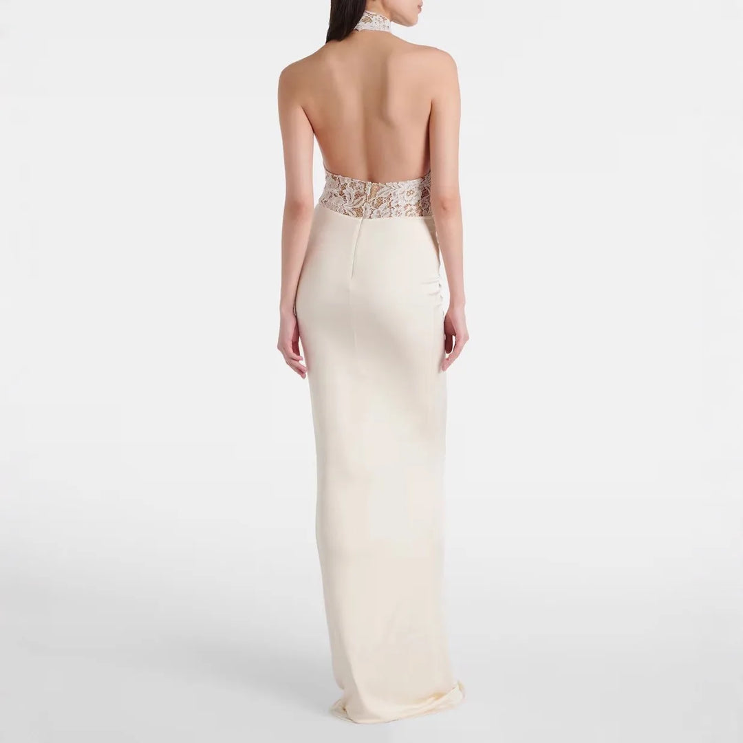 Luxury Halter Neck Evening Party Dress