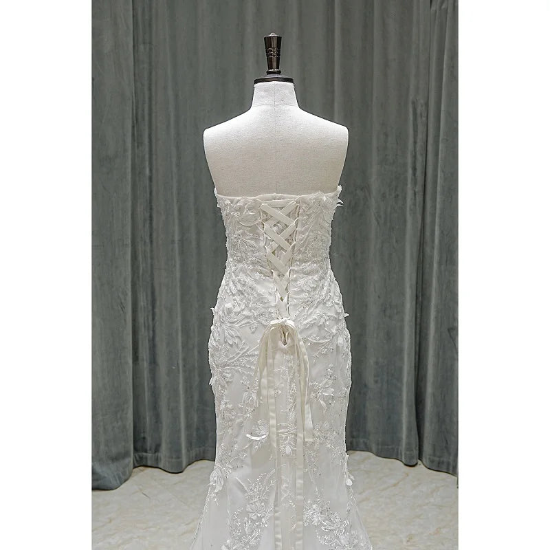 Luxury Lace Bead Bridal Ball Gown