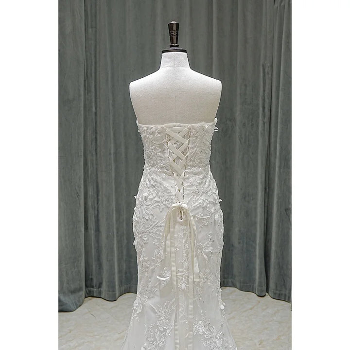 Luxury Lace Bead Bridal Ball Gown