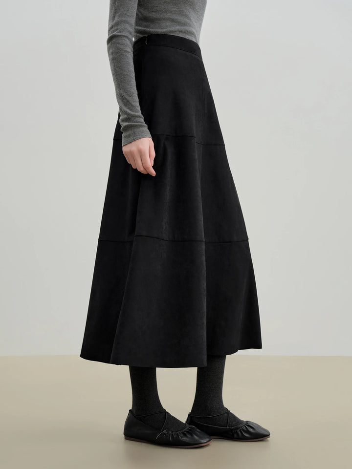 Stunning A-Line Paneled Midi Skirt