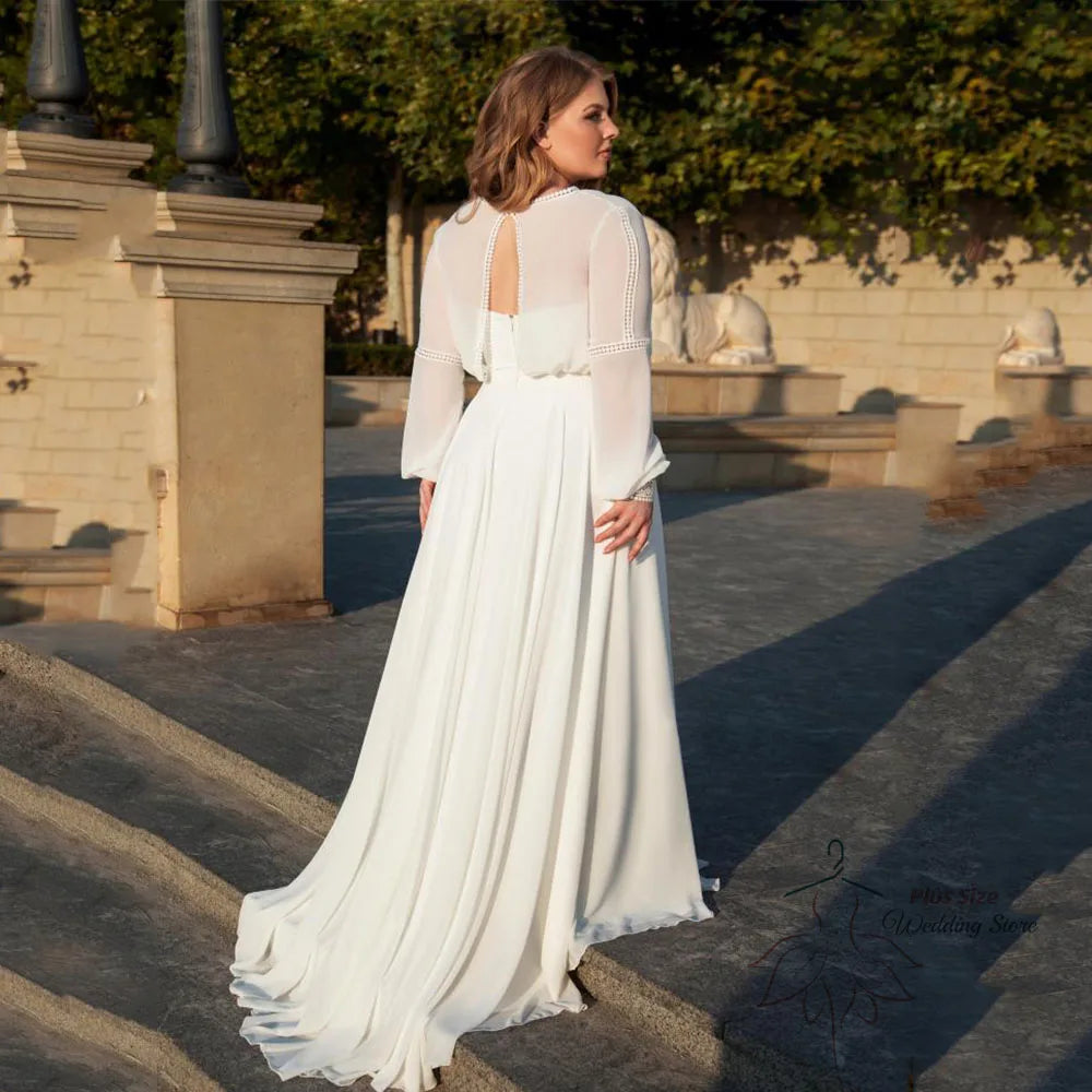 Delightful Chiffon A-Line Bridal Gown