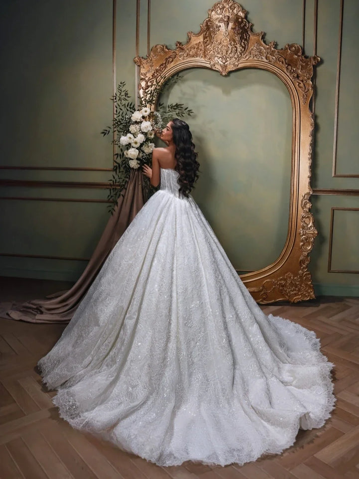 Lovely Lace Beaded Arabic Bridal Couture