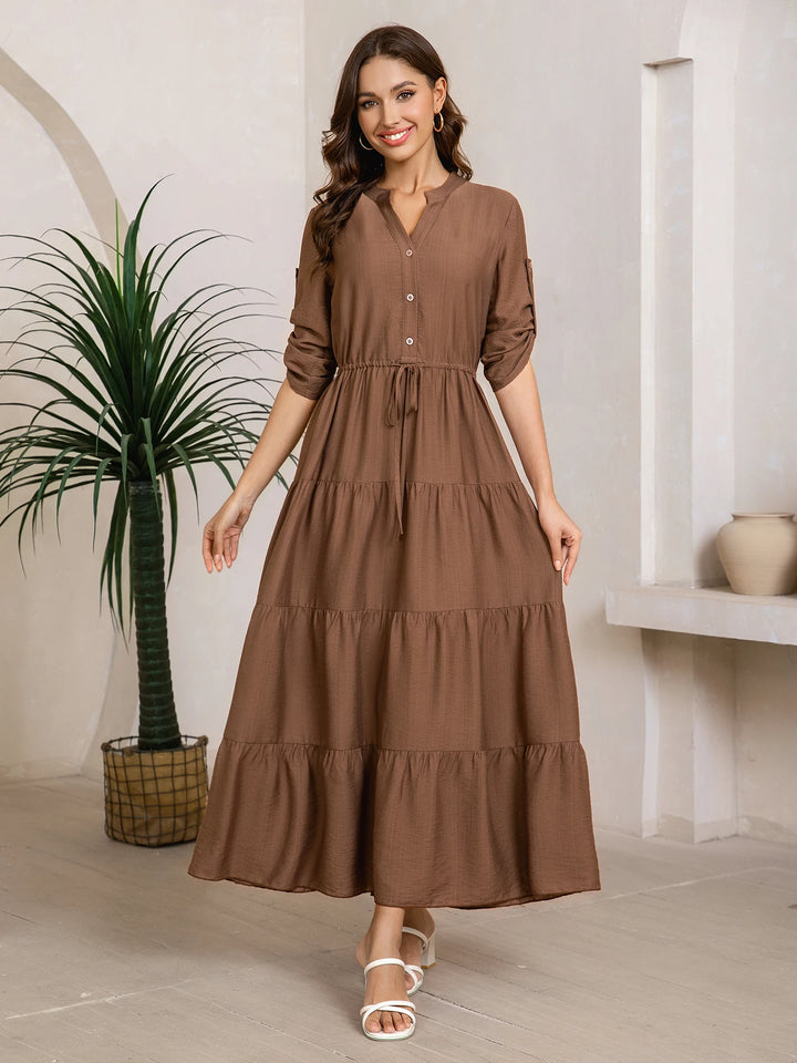 Sweet Layered A-Line Casual Dress