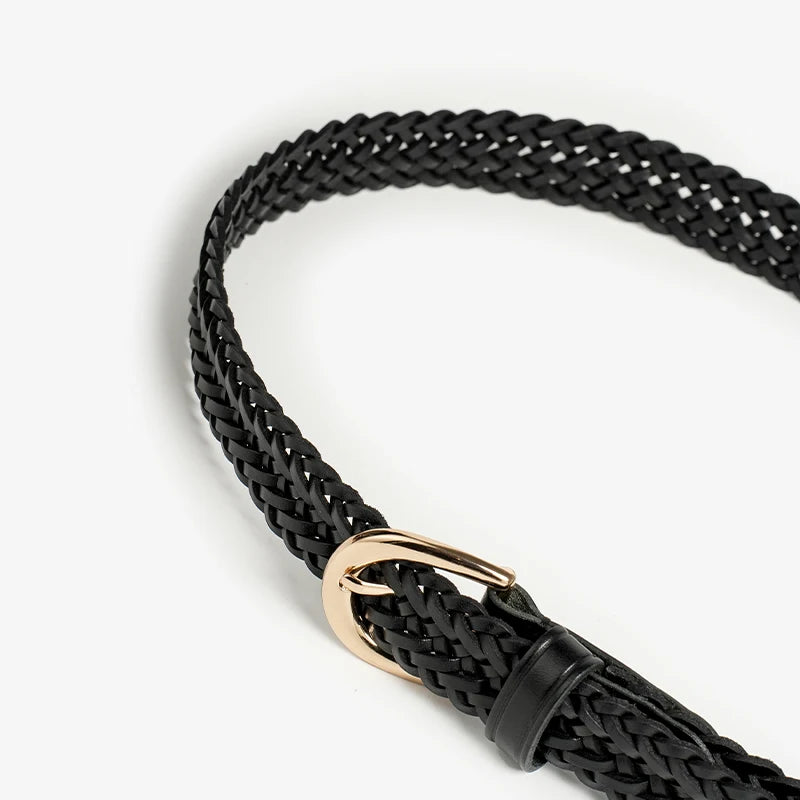 Premium Leather Woven Belt