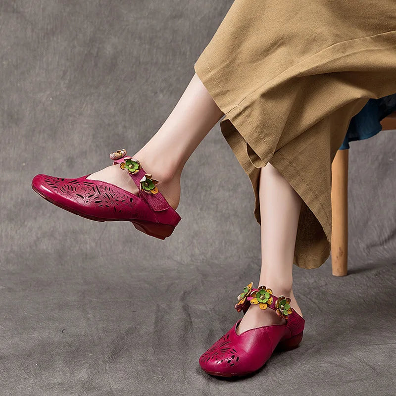 Stunning Flower Appliques Sandals