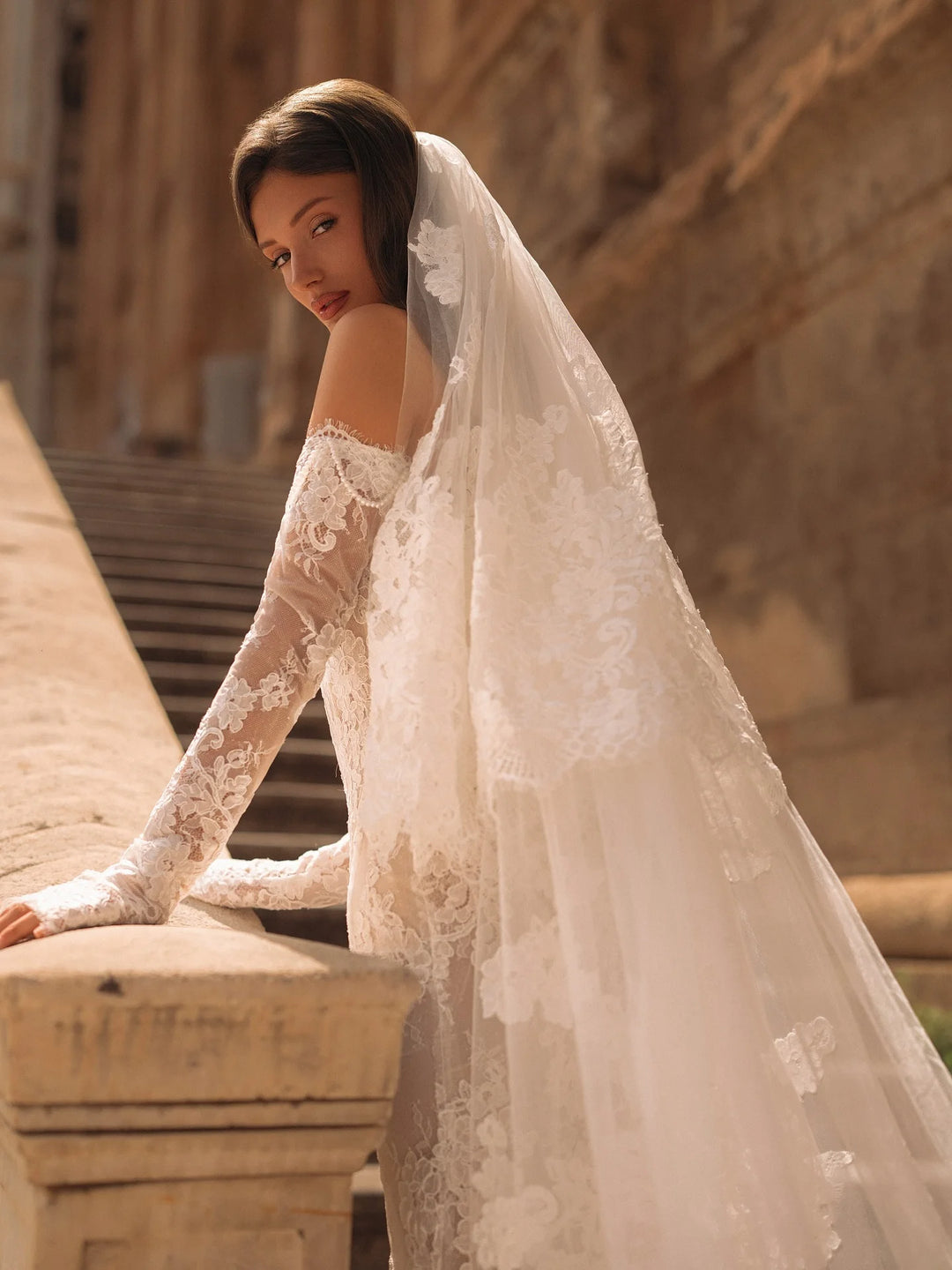 Lovely Choker Veil Pearl Bridal Couture