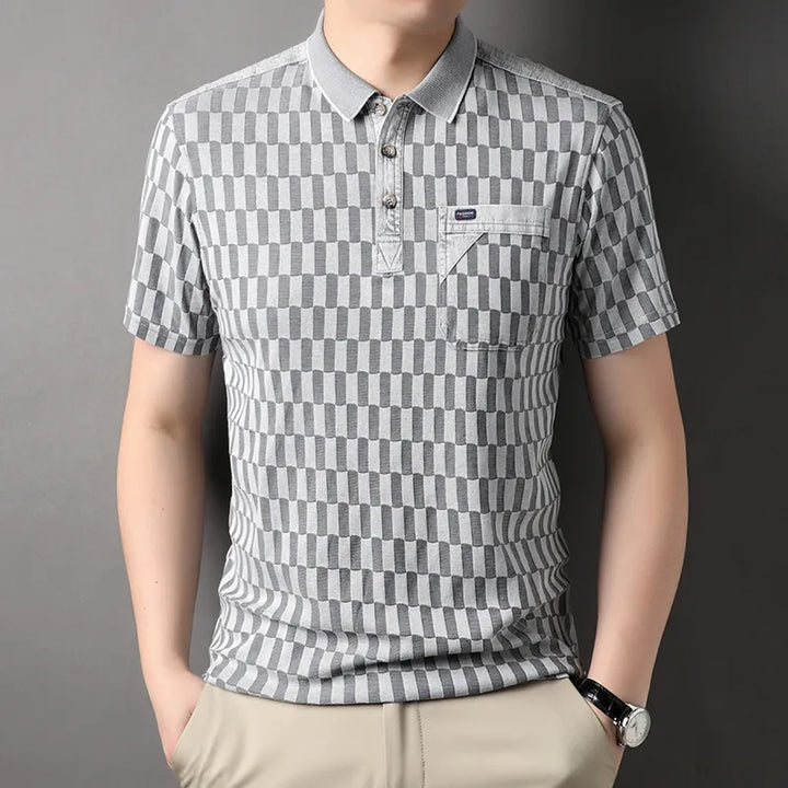 Allover Printed Men's Slim Fit Polo Tees