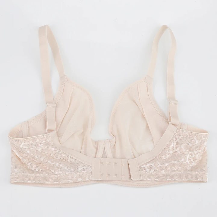 Comfortable Floral Mesh Ultra-thin Bra