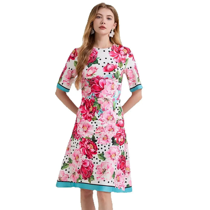 Elegant Short Sleeves Mini Dress