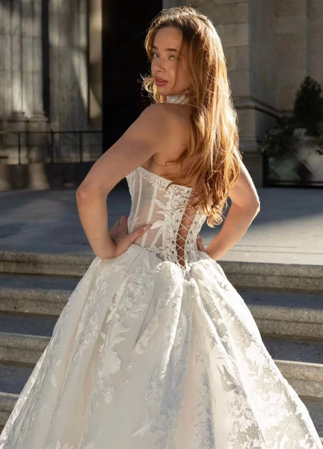 Exquisite A-Line Appliques Bridal Dress