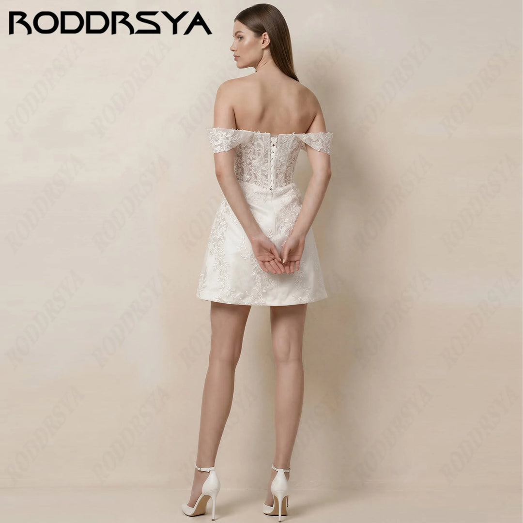 Sophisticated A-Line Short Wedding Dress