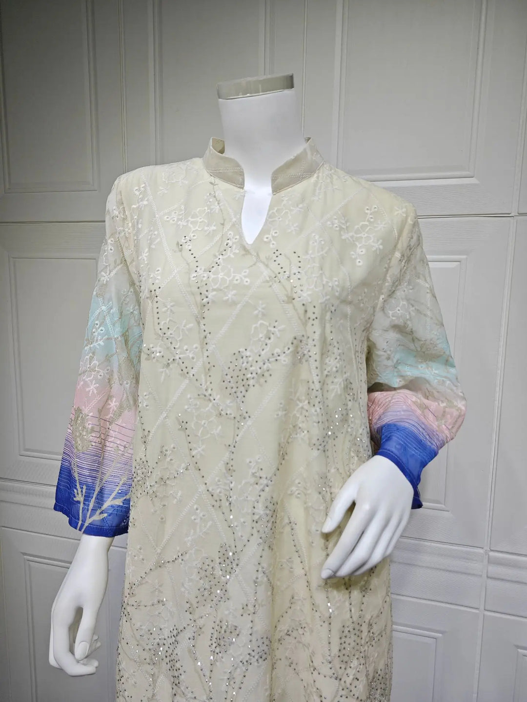 Sweet Embroidery Robe Abaya Dress