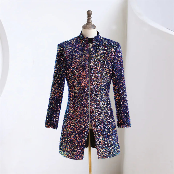Glamorous Sequin Velvet Coat