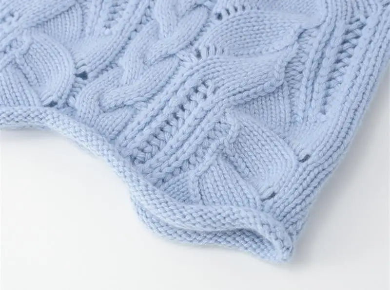 Stylish Hollow Twist Wool Sweater