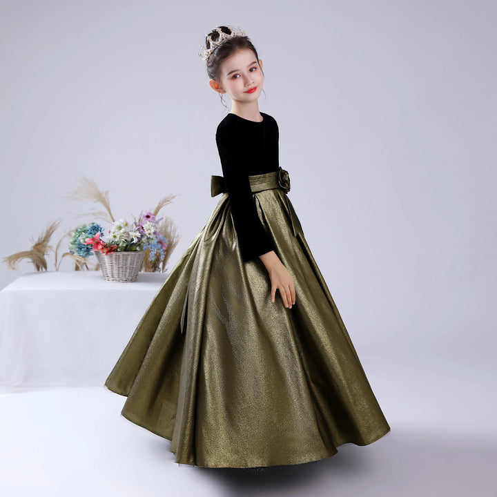 Fancy Velvety Junior Bridesmaid Gown