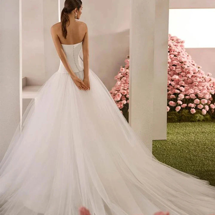 Elegant A-Line Tulle Bridal Dress