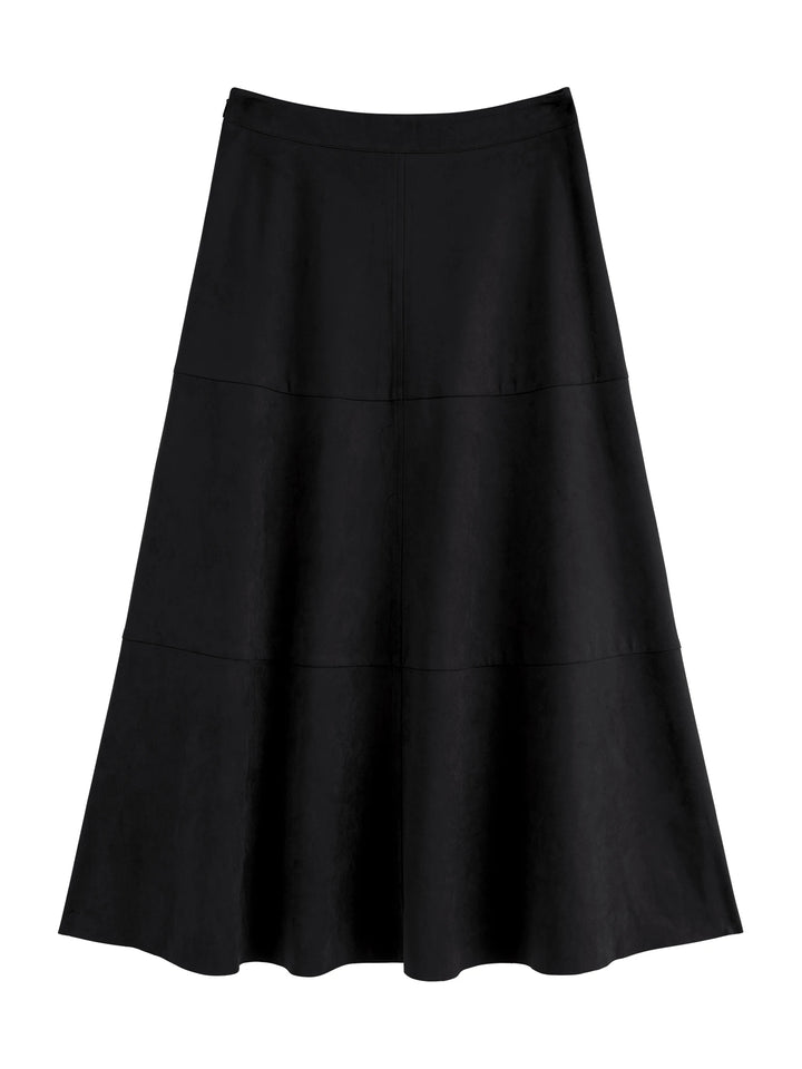 Stunning A-Line Paneled Midi Skirt