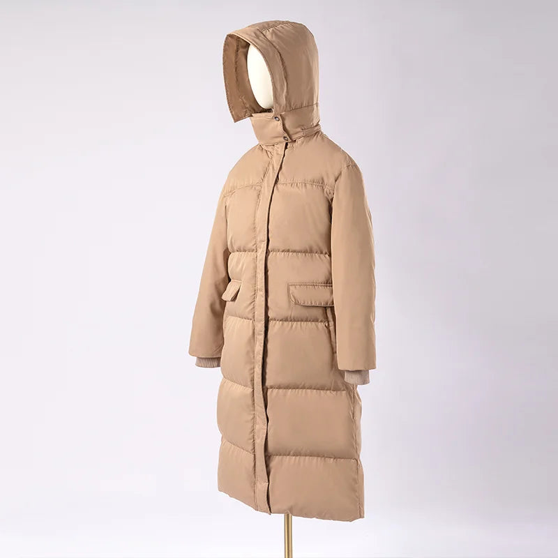 Puffer Long Coat With Detachable Cap