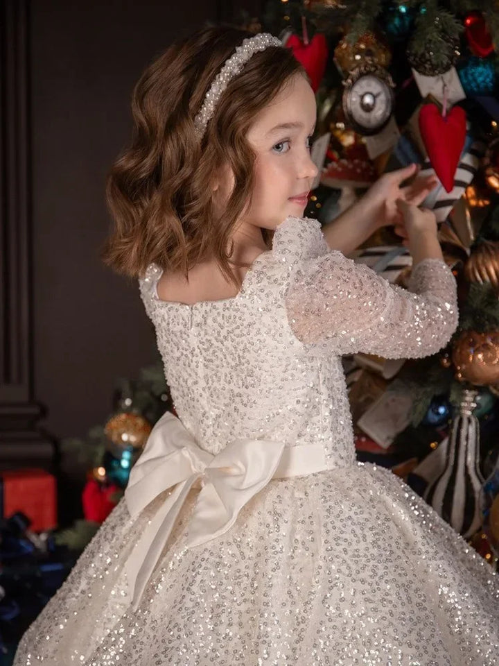 Sweet Mesh Sequins Girl&