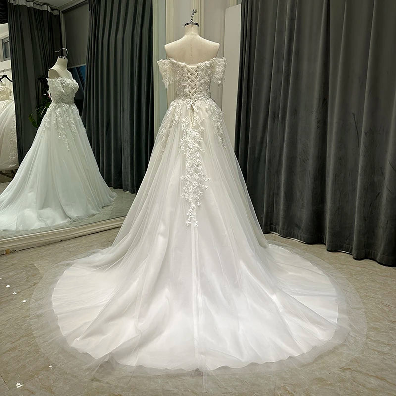 Total Appeal Lace Crystal Wedding Dress