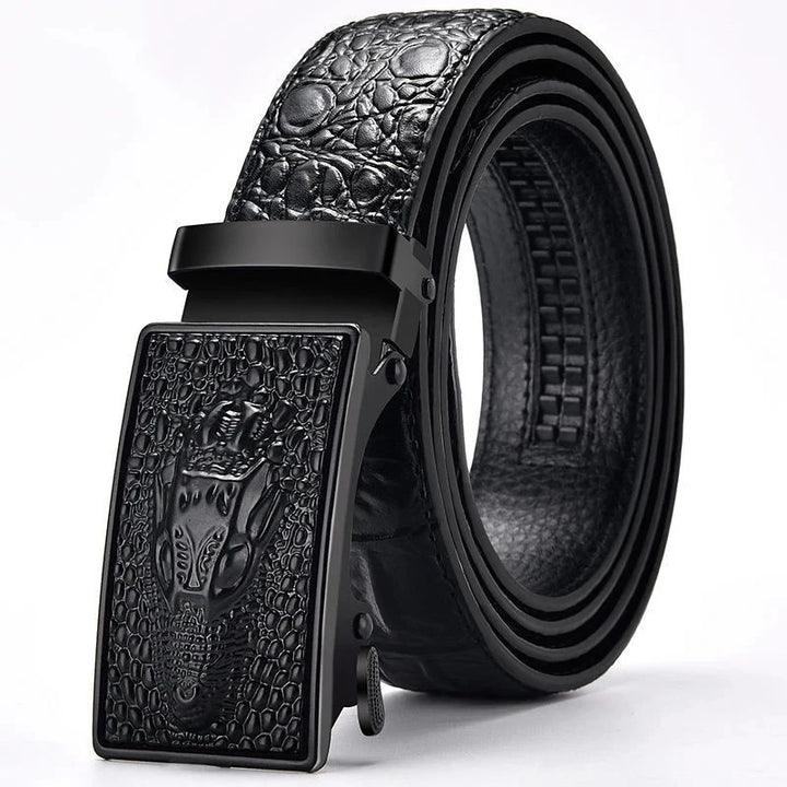 Top Quality Automatic Buckle Split Leather Belt