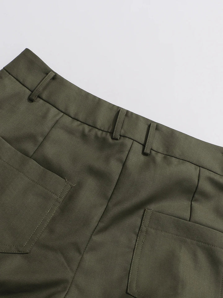 Spliced Lace-Up Women's Two-Piece Suit