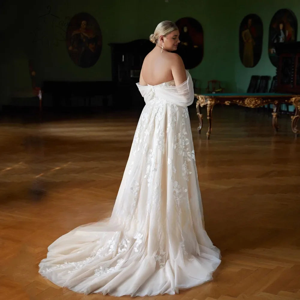 Modest Sweetheart Neck Bridal Dress