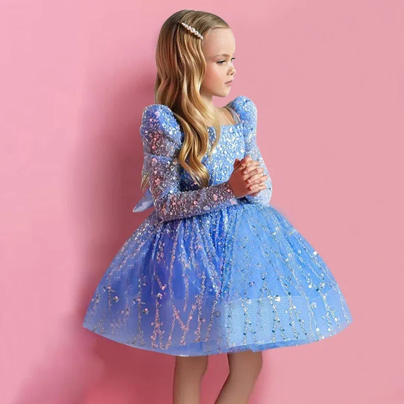 Sweet Mesh Sequins Girl&