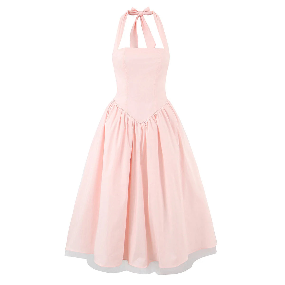 Elegant Halter-neck Evening Ball Gown