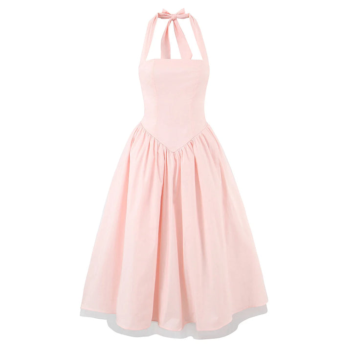 Elegant Halter-neck Evening Ball Gown