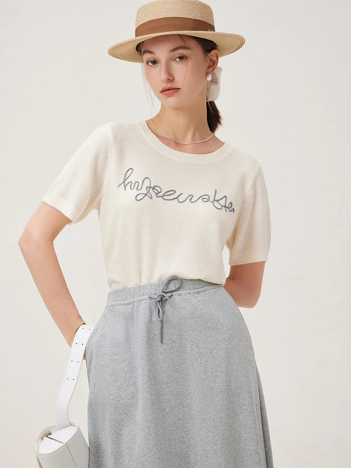 Lovely Knitted Short Sleeve T-Shirt