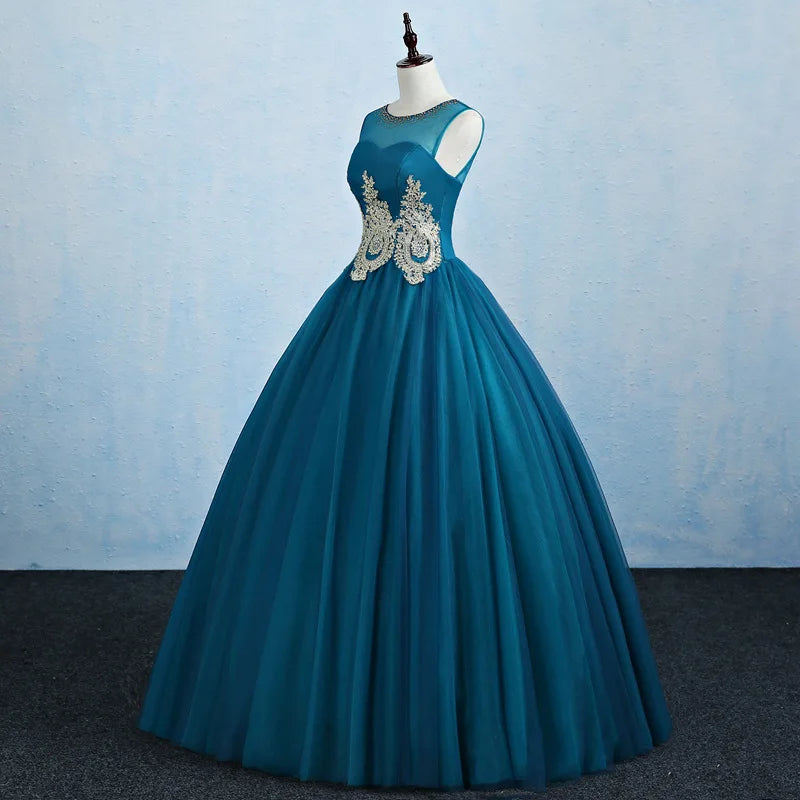 Magnificent Tulle Appliques Prom Gown