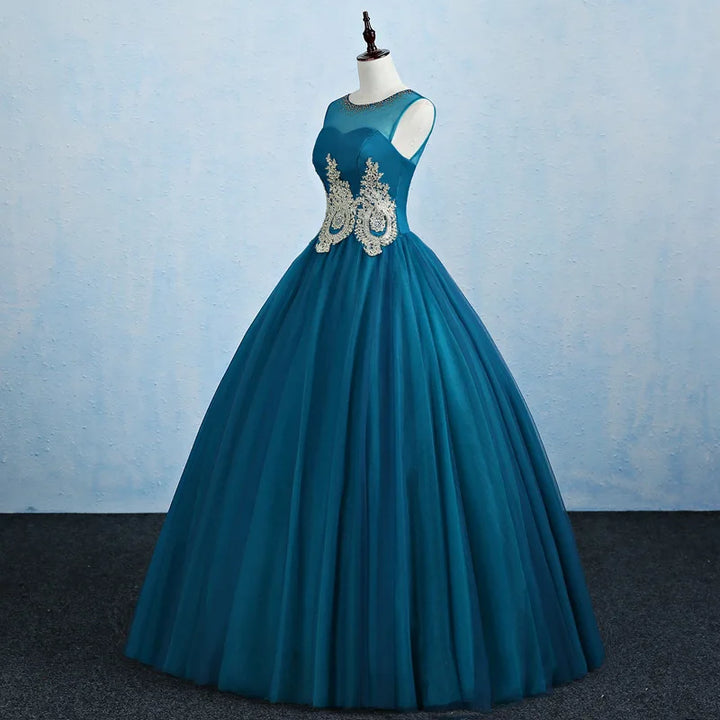 Magnificent Tulle Appliques Prom Gown