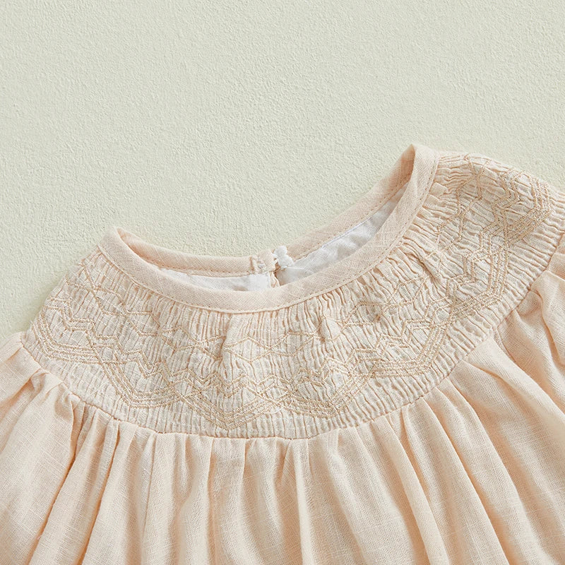 Stylish Smocked Bubble Baby Girl's Romper