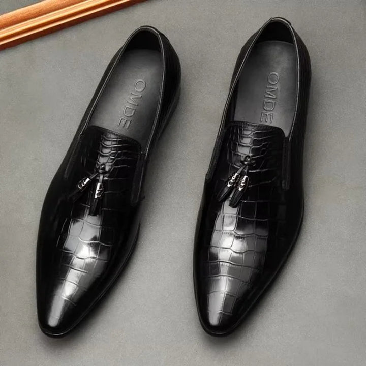 Smart Embossed Slip-On Loafers