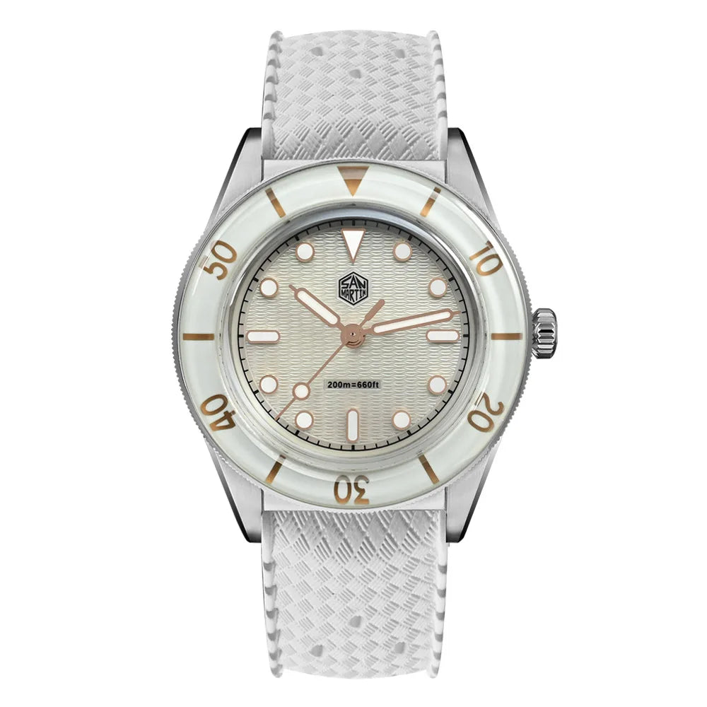 Refined Guilloche MOP Dial Wristwatch
